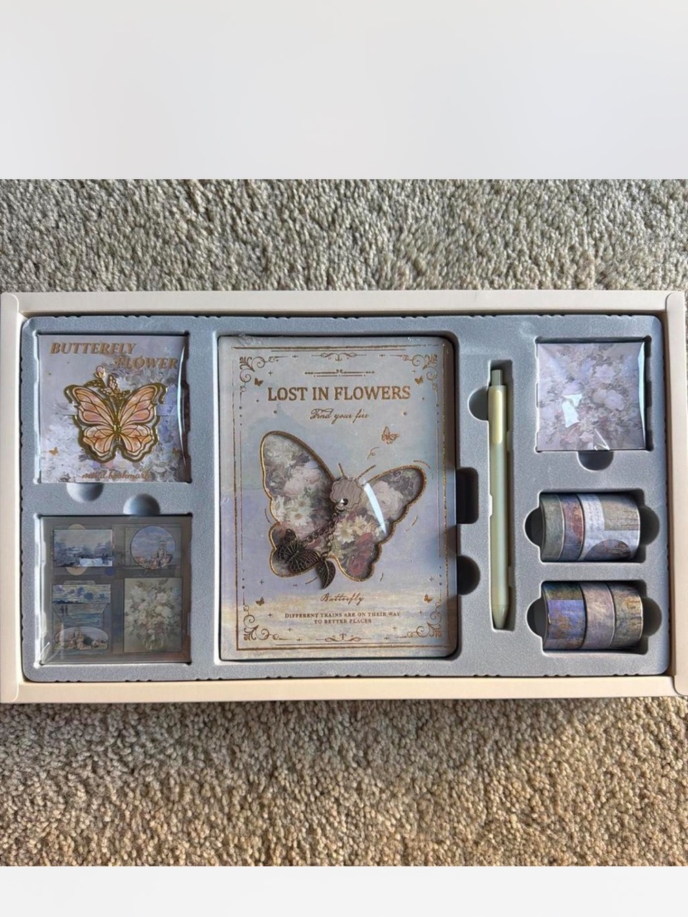 Lost in Flowers Butterfly Journal Set - Lavender Floral